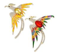 TVSVKWE 2 Pieces Phoenix Brooch, Multicolor, Ele Accessories, Brooch Pin, Clothing Ornament
