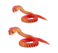 TVSVKWE 2 Simulated Snakes, Creative 3D Printed Toys, Simulated Animal Models, Spoof Props, Desktop Ornaments, Children'S Toy Gifts.