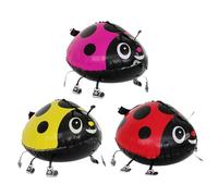 TVSVKWE 3 Ladybug-Shaped Balloons, Yellow, Cartoon Animal, Party Decoration, Children'S Toys