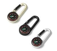 TVSVKWE 3 Pieces Of Compass, Compass Carabiner, Outdoor Cycling Compass, Suitable For Camping, Hiking, And Hiking.