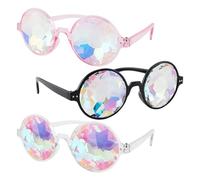 TVSVKWE 3 Pieces Of Kaleidoscope Glasses, Creative Design Glasses, Party Clothing Accessories, Performance Clothing Matching, Interesting Accessories.