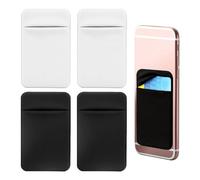 TVSVKWE 4-Piece Mobile Phone Back Patch, Mobile Phone Card Cover, Mobile Phone Accessories, Self-Adhesive Card Cover, Creative Card Cover, Portable Card Cover.