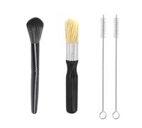 TVSVKWE 4 Pieces Coffee Cleaning Brush, Creative Sweeping Brush, Multi-Function Brush, Reusable, Kitchen Coffee Cleaning Tool Set.