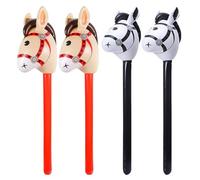 TVSVKWE 4 Pieces Of Horse-Shaped Inflatable Sticks, Children'S Toys, Role-Playing Props, Children'S Inflatable Toys, Party Supplies.