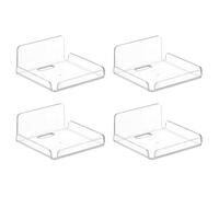 TVSVKWE 4 Pieces Of Self-Adhesive Wall-Mounted Storage Rack, Plastic Display Rack, Home Accessories, And Item Storage Supplies.