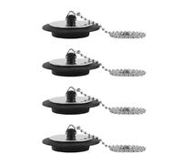 TVSVKWE 4 Pieces Sink Plug, Odorproof Sea Floor Drain Plug With Chain, Durable And Reusable For Bathroom And Kitchen.