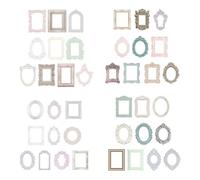 TVSVKWE 40 Pieces Of Retro Border, Handbook Material Paper, Mini Photo Frame, Scrapbook Accessories, Ele Decorative Border.