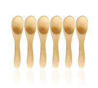 TVSVKWE 6 Pieces Wooden Spoons, Mini Wooden Spoons, Dessert Scoops, Ice Cream Scoops, Seasoning Scoops, Kitchen Supplies, Wooden Tableware.