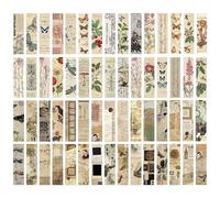 TVSVKWE 60 Retro Plant Themed Bookmarks, Paper Classic Bookmarks, Book Paging Marking Tools, Student School Supplies