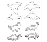 TVSVKWE 8 Pieces Dinosaur Molding Mold, Creative Cookie Mold, Kitchen Supplies, Baking Tools, Stainless Steel Molds.