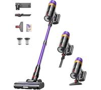 TVTAU Cordless Vacuum Cleaner, Self-Standing 620W 55KPA 75Min Runtime Stick Vacuum for Home, 1.8L Dust Cup, LED Display, Anti-Tangle, 8-Stage Filtration, for Hardwood Floor Carpet Pet Hair
