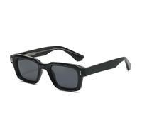 TVTBBVV Black Square Frame Sunglasses for Men Women, Thick Frame Sun Glasses with Dark Gray Lenses, Lightweight Retro Style