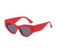 TVTBBVV Cat Eye Sunglasses for Women Men Chunky Wide Temple Frame Dark Tinted Lens Geometric Eyewear UV Protection(C3)