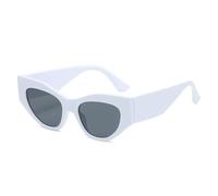 TVTBBVV Cat Eye Sunglasses for Women Men Chunky Wide Temple Frame Dark Tinted Lens Geometric Eyewear UV Protection(C6)