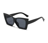 TVTBBVV Chunky Cat Eye Square Sunglasses for Women Men Winged Frame Dark Tinted Lens Big Eyewear UV Protection