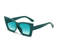 TVTBBVV Chunky Cat Eye Square Sunglasses for Women Men Winged Frame Dark Tinted Lens Big Eyewear UV Protection