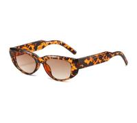 TVTBBVV Chunky Cat Eye Sunglasses for Women Men Thick Frame Dark Tinted Lens Geometric Eyewear UV Protection(C3)