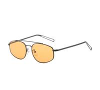 TVTBBVV Double Bridge Metal Sunglasses for Women Men Retro Hollow Temple Tinted Lens Classic Eyewear UV Protection