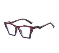 TVTBBVV Geometric Square Eyeglasses for Women Men, Retro Black Thick Frame with Clear Lenses, Angular Temple Arms, Lightwei