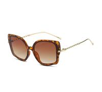 TVTBBVV Oversized Geometric Sunglasses for Women Retro Sparkle Frame Twisted Metal Arm Tinted Lens UV Protection(C3)