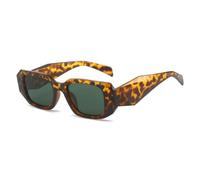 TVTBBVV Oversized Rectangle Sunglasses for Women Men Retro Chunky Square Frame Trendy Geometric Temple Shades UV Protection Fashion