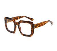 TVTBBVV Oversized Square Eyeglasses for Women Retro Thick Frame Fashion Glasses Lightweight Comfortable