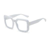TVTBBVV Oversized Square Eyeglasses for Women Retro Thick Frame Fashion Glasses Lightweight Comfortable