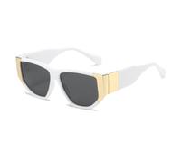 TVTBBVV Oversized Square Sunglasses for Women Black Gold Frame Wide Temple UV400 Protection Chunky Sun Glasses