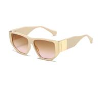 TVTBBVV Oversized Square Sunglasses for Women Black Gold Frame Wide Temple UV400 Protection Chunky Sun Glasses