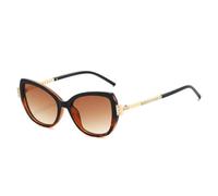 TVTBBVV Retro Oversized Cat Eye Sunglasses for Women Vintage Rhinestone Crystal Metal Temple Sun Glasses UV400 Dark Lens Fa