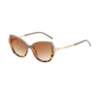TVTBBVV Retro Oversized Cat Eye Sunglasses for Women Vintage Rhinestone Crystal Metal Temple Sun Glasses UV400 Dark Lens Fa