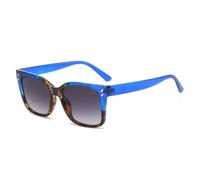 TVTBBVV Square Clear Lens Glasses for Women Men Retro Blue Tortoise Frame Fashion Optical Eyewear