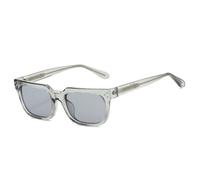 TVTBBVV Square Sunglasses for Women Men Retro Chunky Black Frame with Metal Bridge Accent UV400 Protection Classic Dark Sha