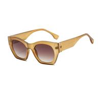 TVTBBVV Sunglasses for Women Men Oversized Cat Eye Black Frame with Gold Metal Accent UV400 Protection Trendy Chunky Retro