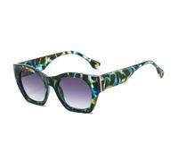 TVTBBVV Sunglasses for Women Men Oversized Cat Eye Black Frame with Gold Metal Accent UV400 Protection Trendy Chunky Retro