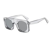 TVTBBVV Thick Frame Square Sunglasses for Men Women Bold Retro Style Black Shades UV Protection Eyewear for Outdoor Driving