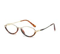 TVTBBVV Women Oval Eyewear Transparent Glasses Half Frame Spectacle(86178-C2)