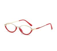 TVTBBVV Women Oval Eyewear Transparent Glasses Half Frame Spectacle(86178-C3)