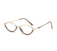 TVTBBVV Women Oval Eyewear Transparent Glasses Half Frame Spectacle(86178-C4)