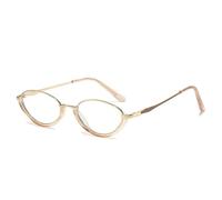 TVTBBVV Women Oval Eyewear Transparent Glasses Half Frame Spectacle(86178-C5)