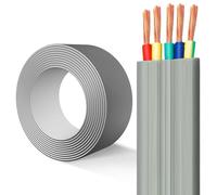 TVVB Elevator Flat Cable ，25-100ft，Oxygen-Free Copper Stranding，High-Quality, Flexible, Flame-Retardant Cable for Elevator Systems, Lifts, Smart Buildings and Facility Management(25ft,0.75mm2-5C)