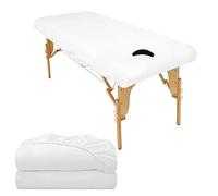 Tvvcalk 2pcs Massage Bed Cover With Facehole, Washable Lounger, Waterproof Couch Protective Cover, Hyperelastic, Fitted for Massage Table, 80 x 190cm