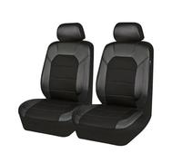 TVVXIO Car Seat Cover, for Ford Ranger 2015-2019 2020 2021 2022 2023 2024 Front Seat and Headrest Covers, Leather Waterproof NonSlip Front Protectors Interior Accessories,A Black