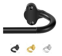 TVWOO Wrap Around Curtain Rods,Black Curtain Rods 28 to 48 Inch,5/8 Inch Adjustable Blackout Curtain Rod Set,Room Darkening Single Window Rod,Metal Thicken Hidden Curved Drapery Rod 28-48",Matte Black