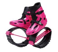 TvyEs Kangaroo Bounce Shoes | Exercise Fitness Boots | Women & Men Workout Jumps| Anti Slip/adjustable Jumping Shoes (Color : Black+pink, Size : Large)