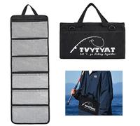 TVYTYAT Fishing Lure Bag 6 Pockets, Hand-carry Crossbody Dual Mode, PVC Waterproof Mesh Cleaning, Velcro Closure for Lure Wrap