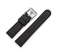 TW Steel Marc Coblen leather watch strap, 22 mm with steel clasp (black - dark seam)