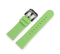 TW Steel Marc Coblen silicone watch strap, 22 mm, with steel clasp, light green, Strap.