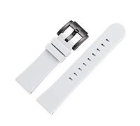 TW Steel Marc Coblen silicone watch strap, 22 mm, with steel clasp, White, Strap.