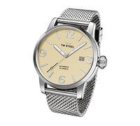 TW Steel Maverick Men's Automatic Watch with Beige Dial Analogue Display and Grey Stainless Steel Bracelet MB6